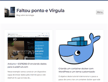 Tablet Screenshot of faltoupontoevirgula.com.br
